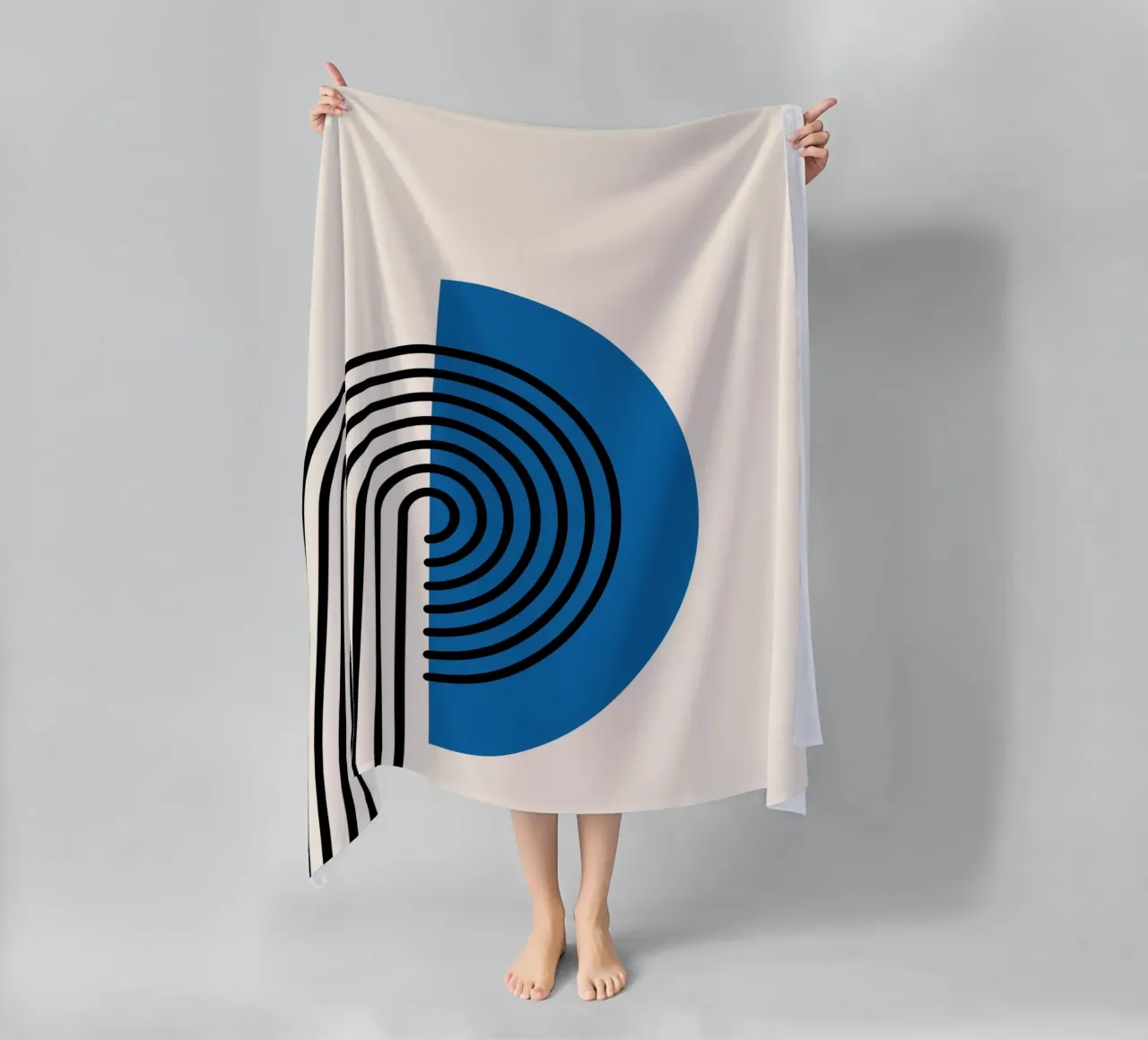 Retro Geometric Lines telo mare da Cozy Vibes