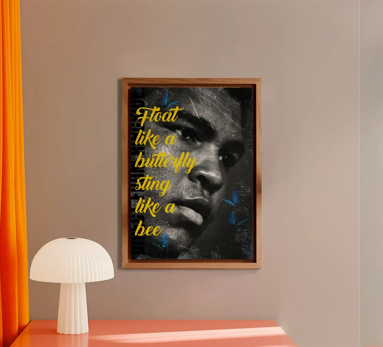 Muhammad Ali alluminio dibond con Cornice Artbox da kathrin-krieter