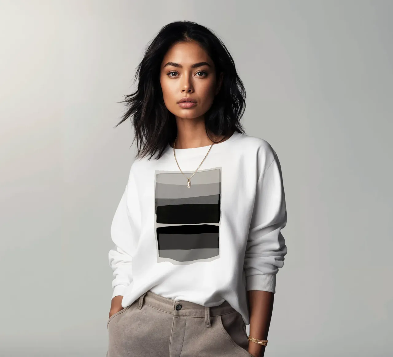 Bianco e nero moderno felpa da Orara Studio