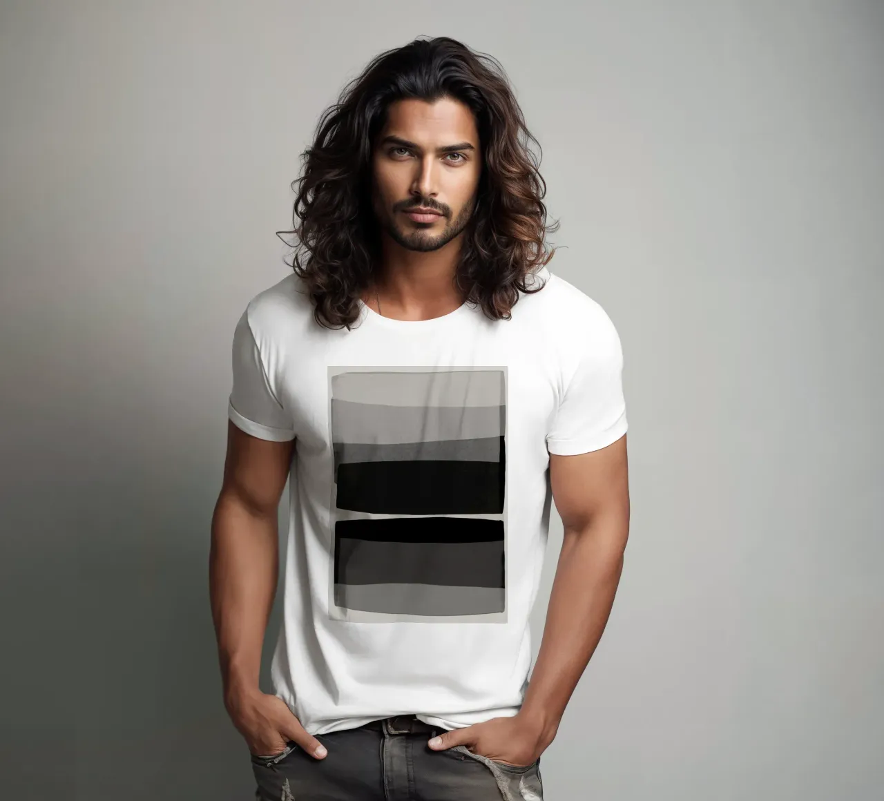 Bianco e nero moderno t-shirt da Orara Studio