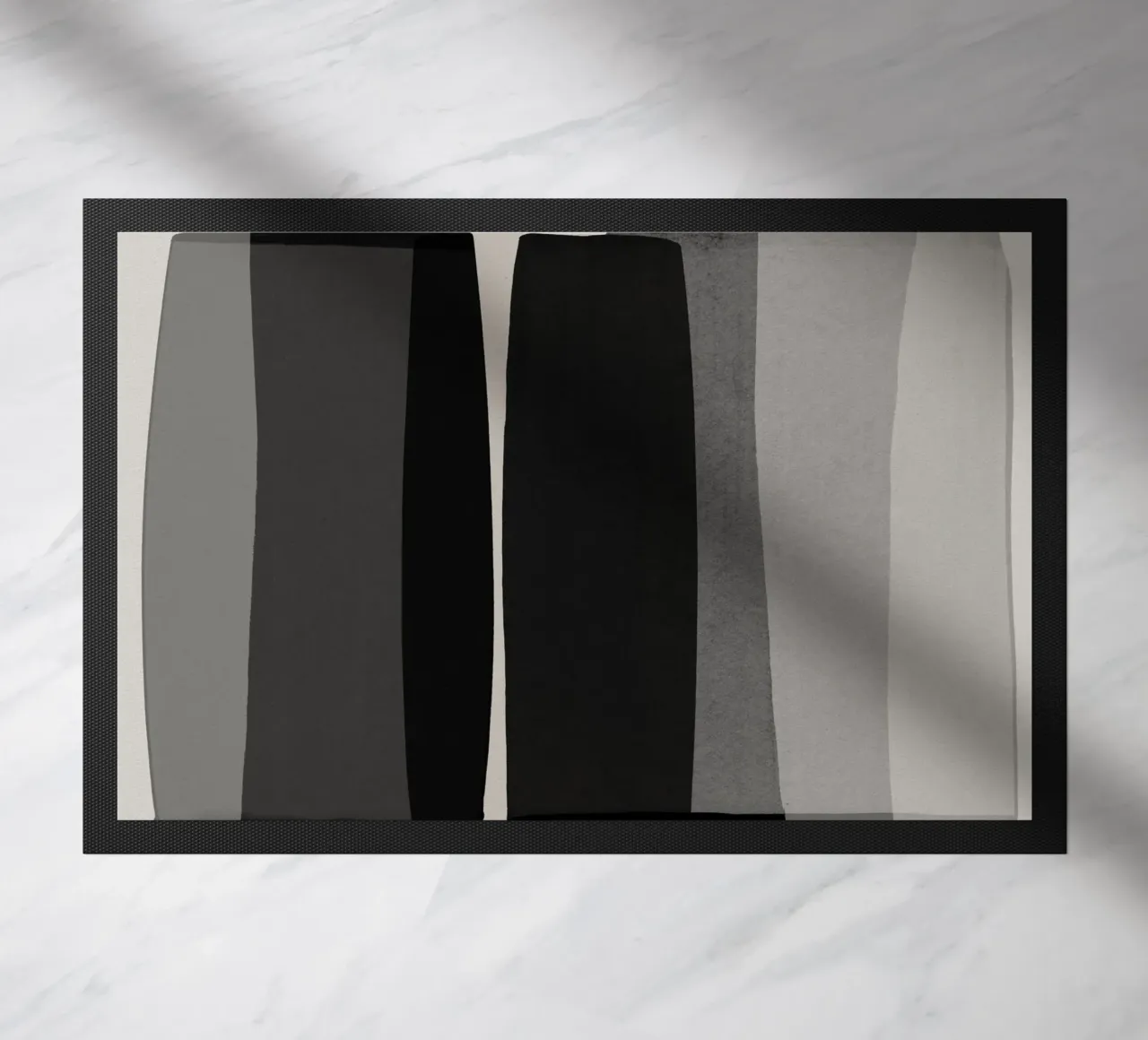 Bianco e nero moderno zerbino da Orara Studio