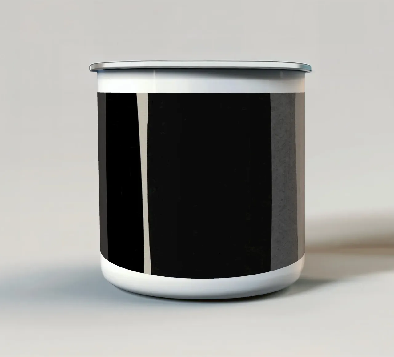 Bianco e nero moderno tazza in smalto da Orara Studio