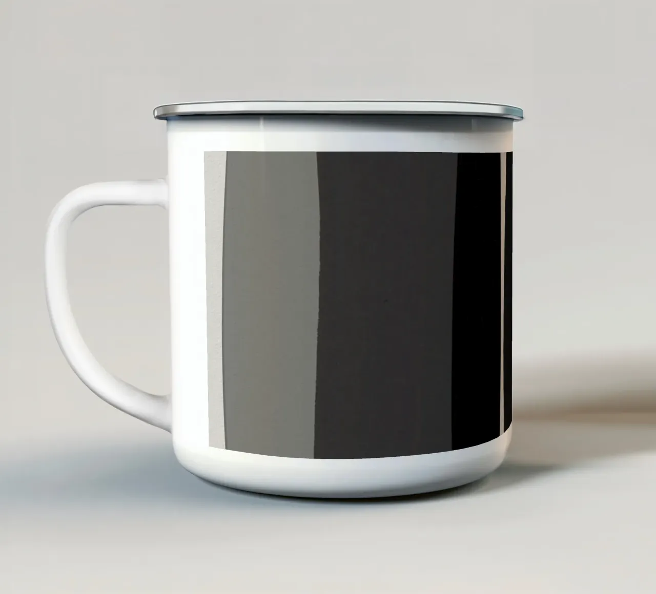 Bianco e nero moderno tazza in smalto da Orara Studio