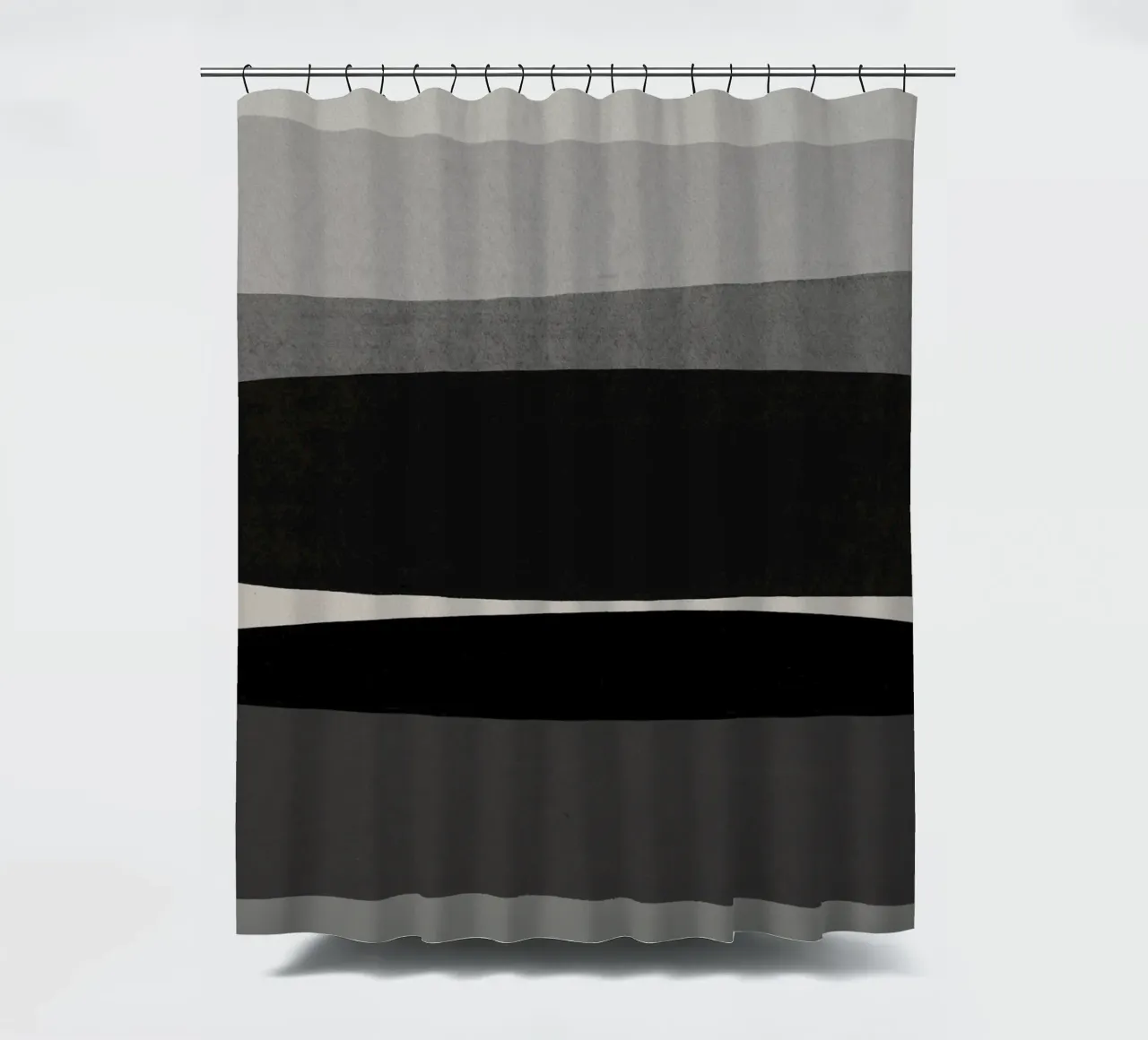 Bianco e nero moderno tenda da doccia da Orara Studio