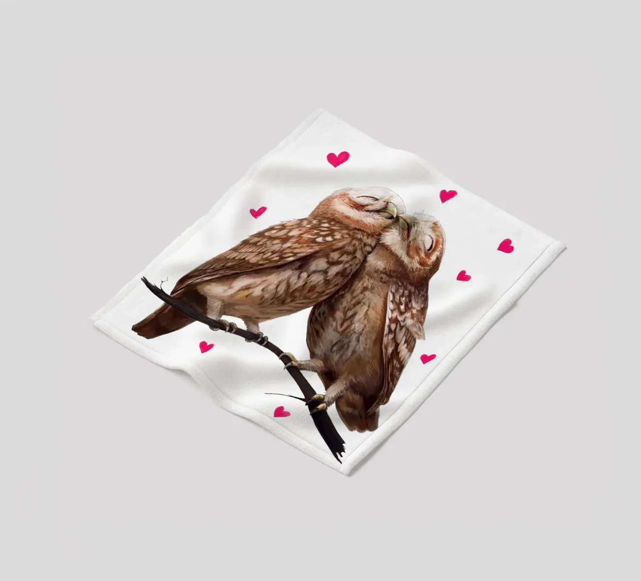 Lovely owls fleece blanket by valeriyakorenkova