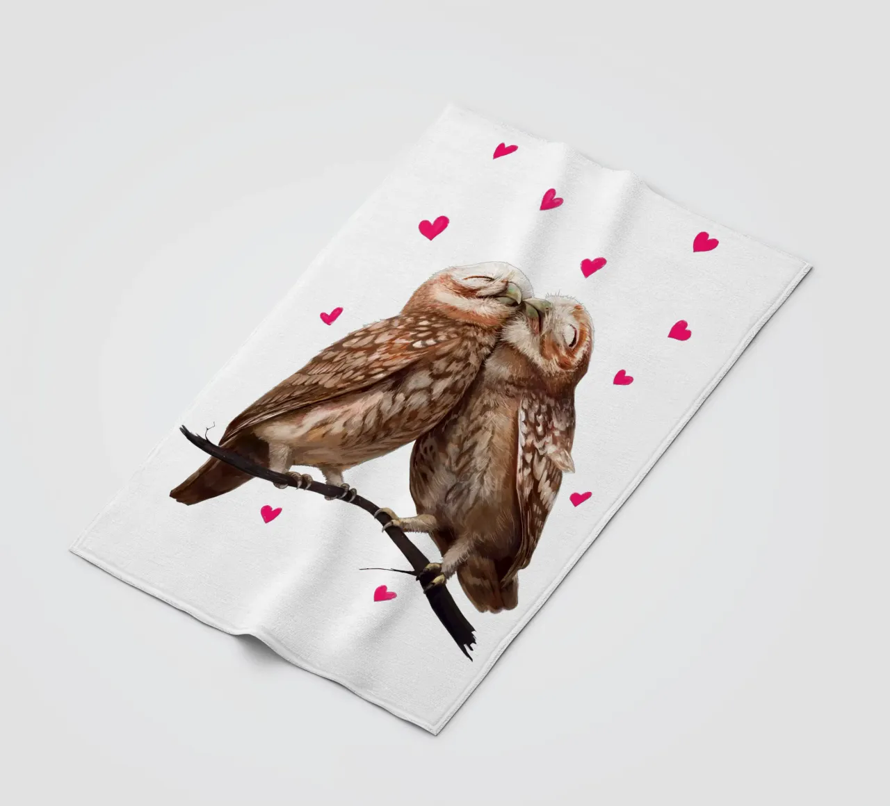 Lovely owls fleece blanket by valeriyakorenkova