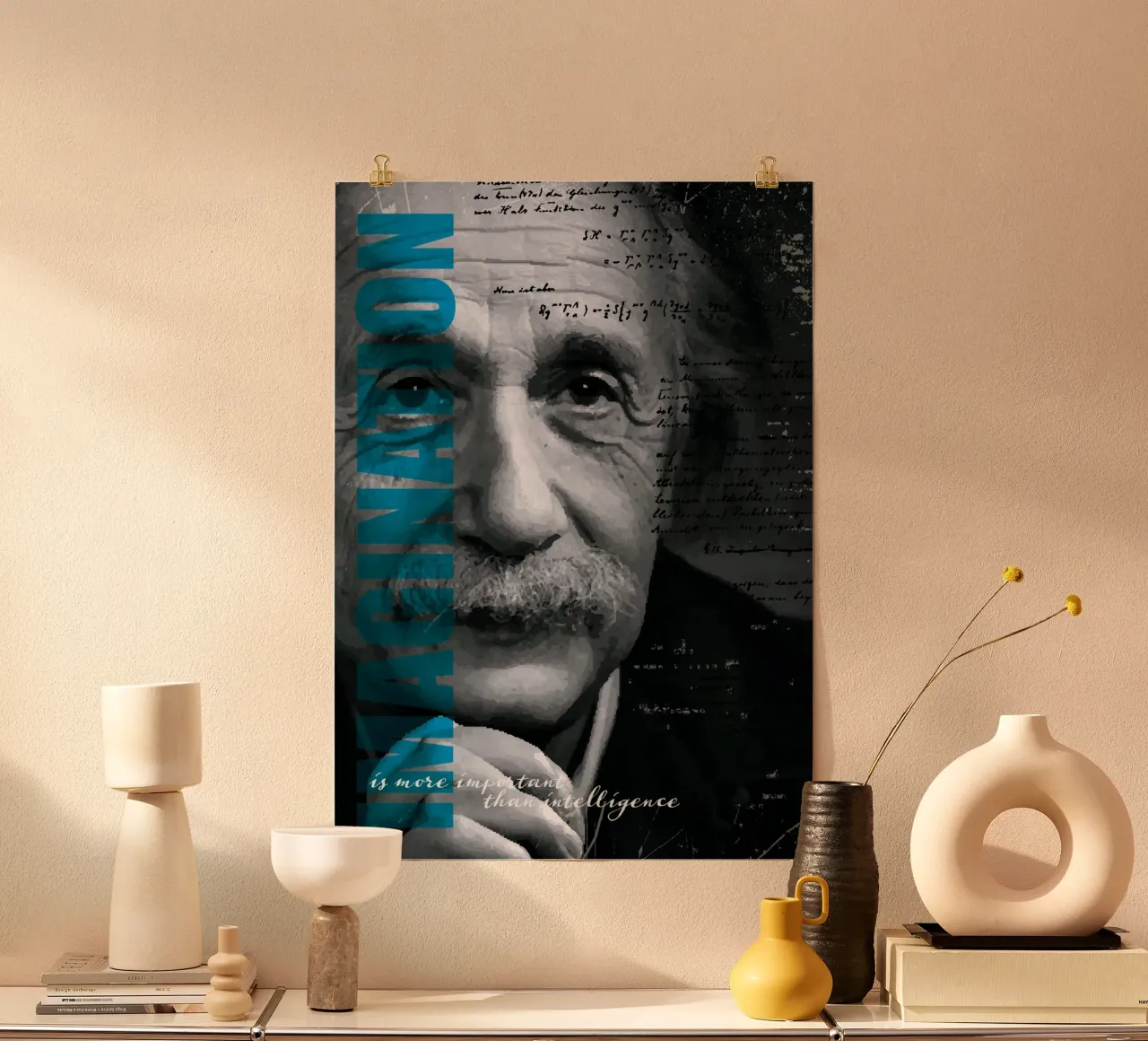 Albert Einstein poster van kathrin-krieter