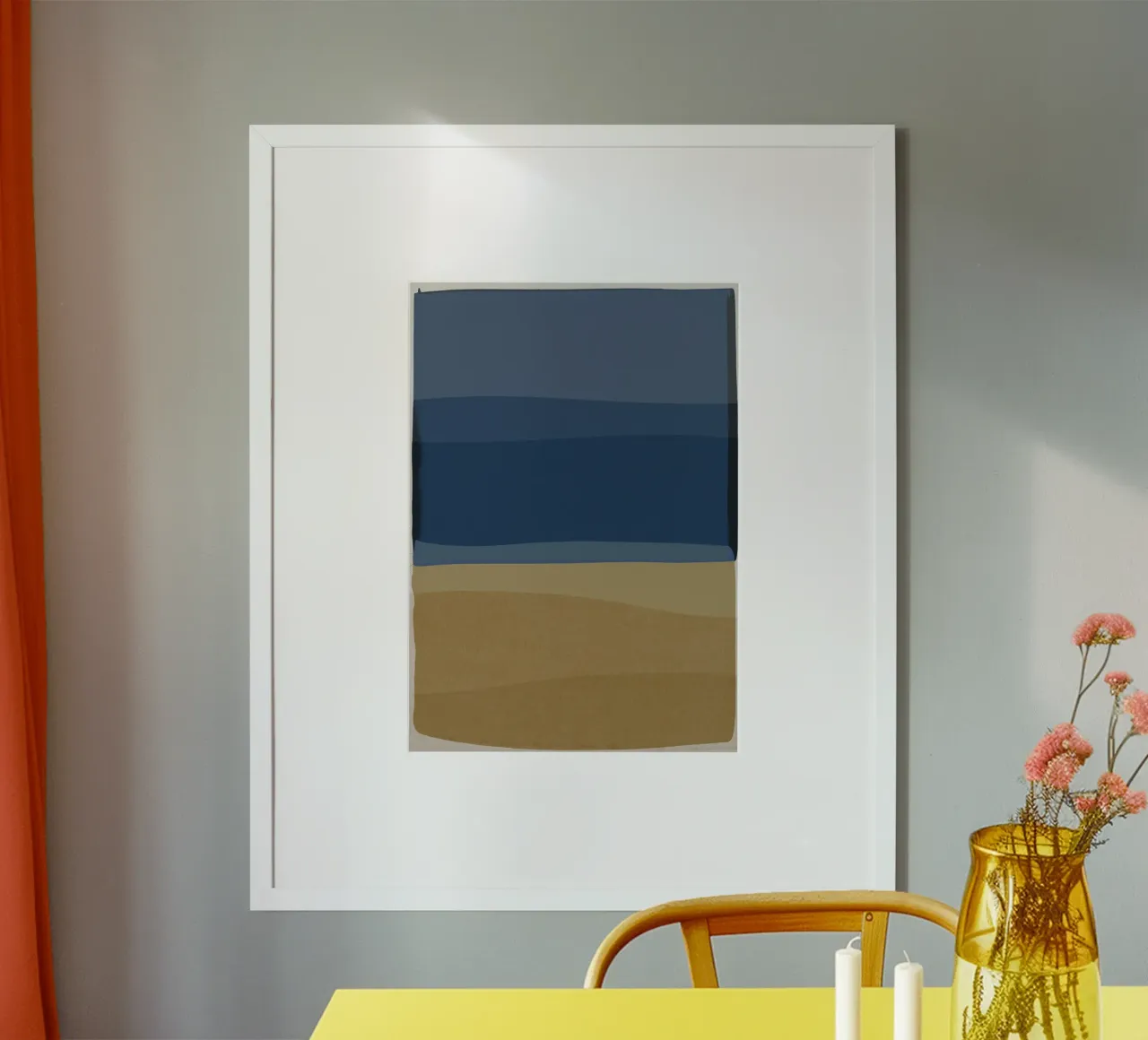 Modern Blue and Brown poster da Orara Studio