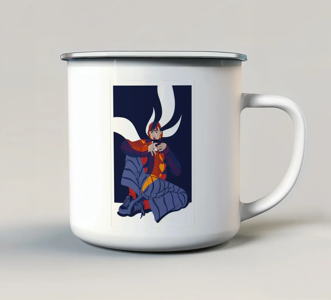 Hiver froid tazza in smalto da Lise.ya