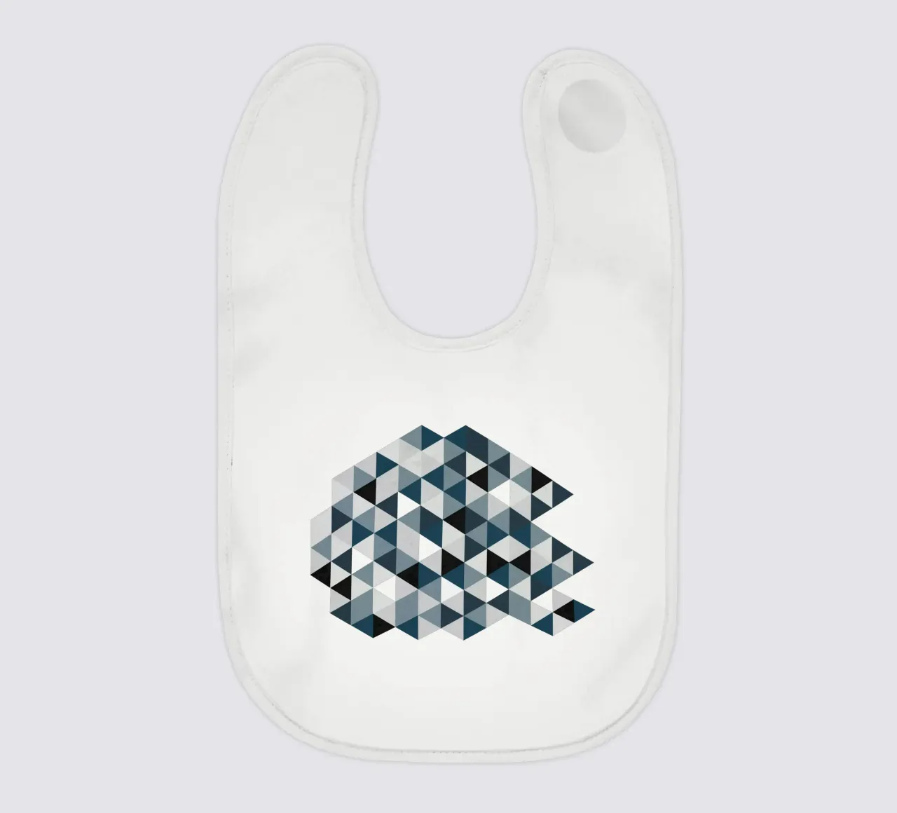 Ocean Mist Geometry - Sea Blue and Gray Triangle Pattern bavaglino da Petra Lang - Design