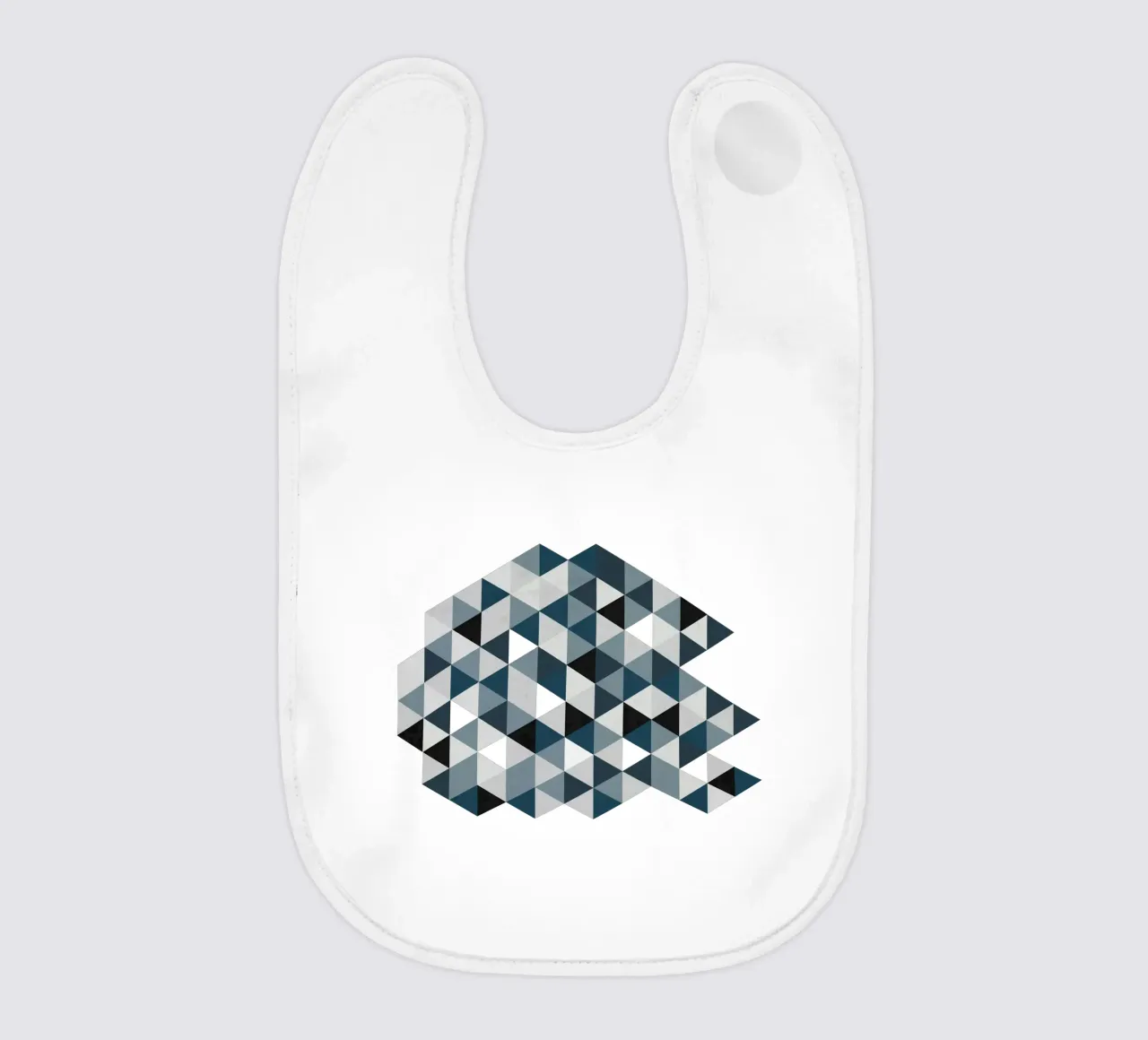 Ocean Mist Geometry - Sea Blue and Gray Triangle Pattern bavaglino da Petra Lang - Design