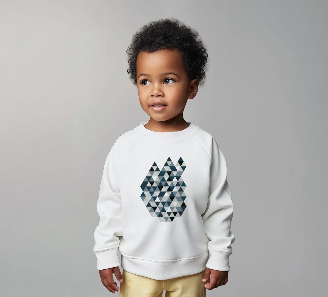 Ocean Mist Geometry - Sea Blue and Gray Triangle Pattern felpa neonato da Petra Lang - Design