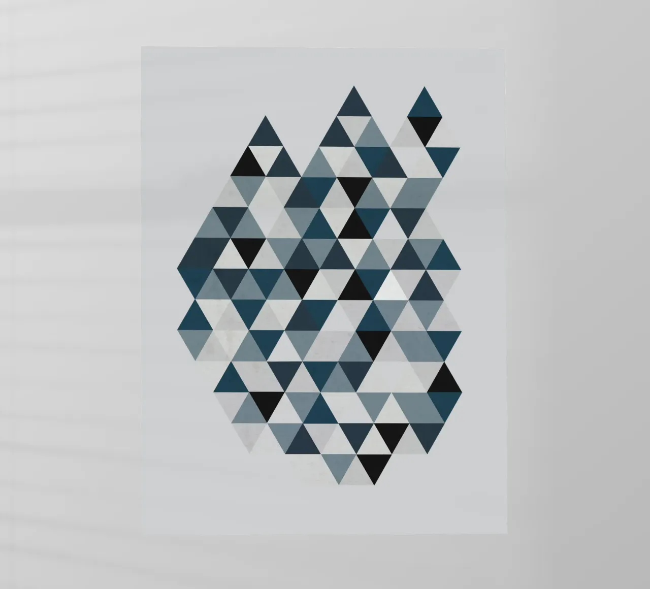 Ocean Mist Geometry - Sea Blue and Gray Triangle Pattern pellicola backlit da Petra Lang - Design