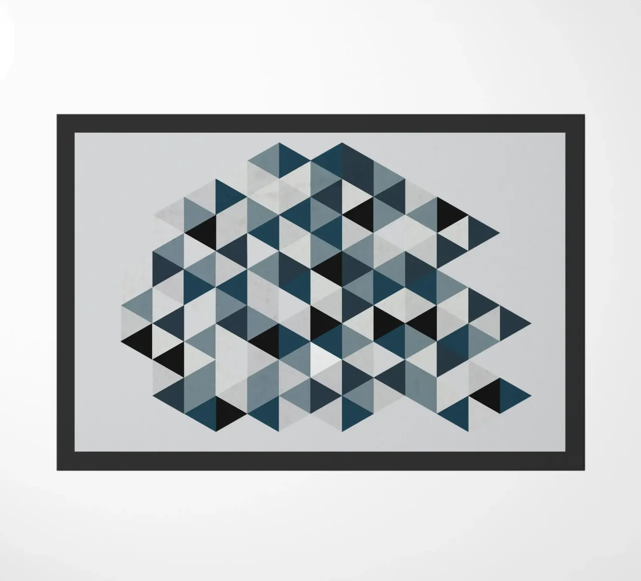 Ocean Mist Geometry - Sea Blue and Gray Triangle Pattern zerbino da Petra Lang - Design