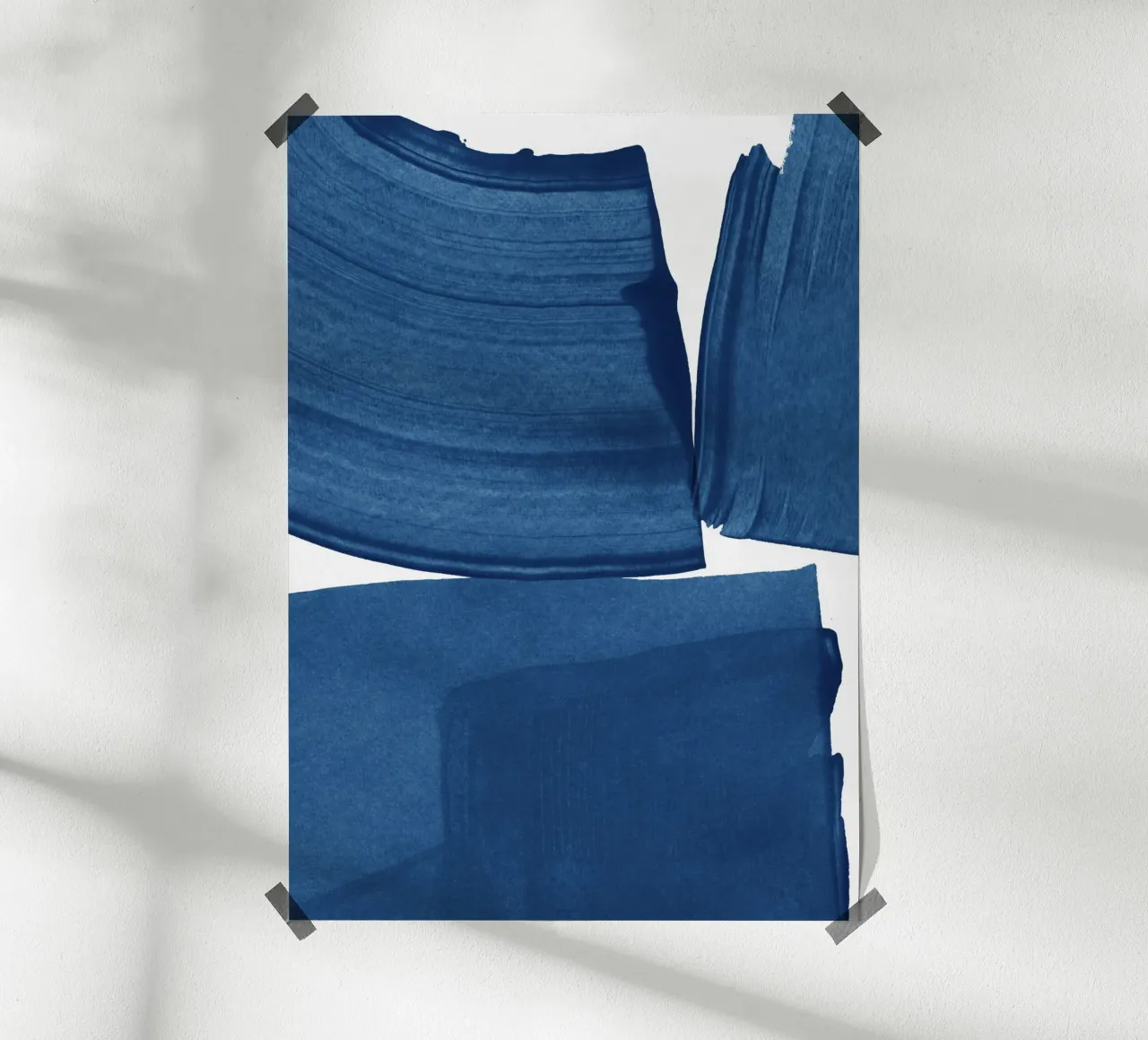 Pittura moderna Blu I poster con telaio in plastica da Orara Studio