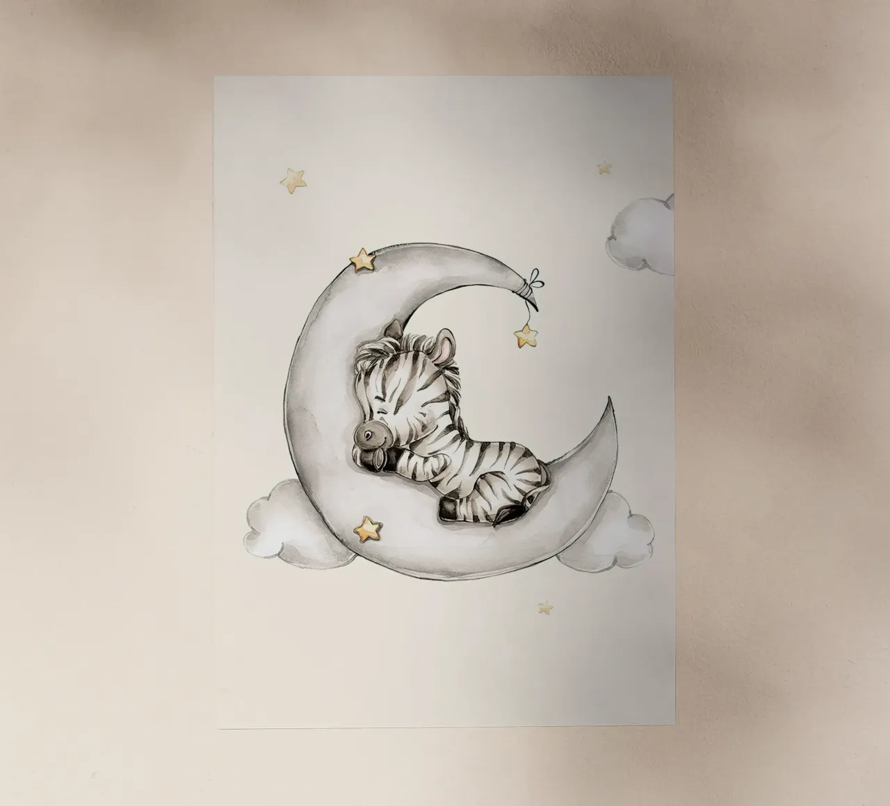 Zebra addormentata pellicola backlit da Emil Art Studio