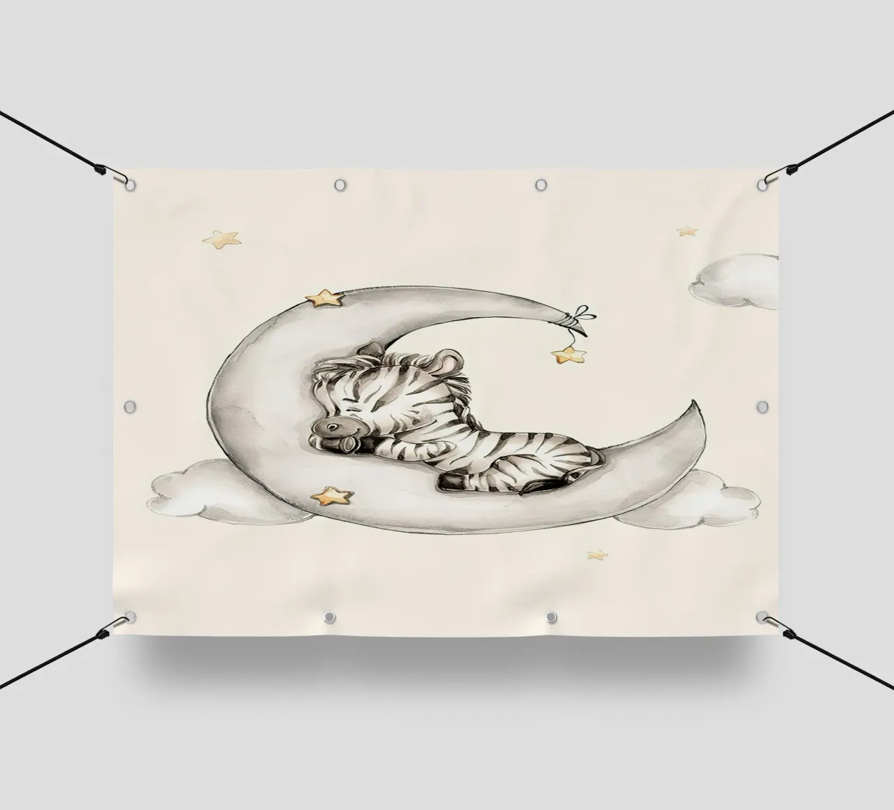 Zebra addormentata telo in pvc da Emil Art Studio