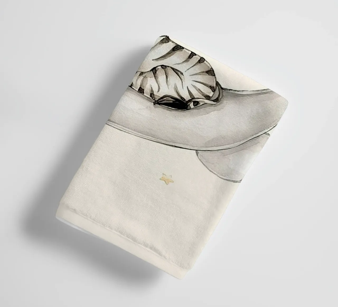 Zebra addormentata asciugamano da bagno da Emil Art Studio