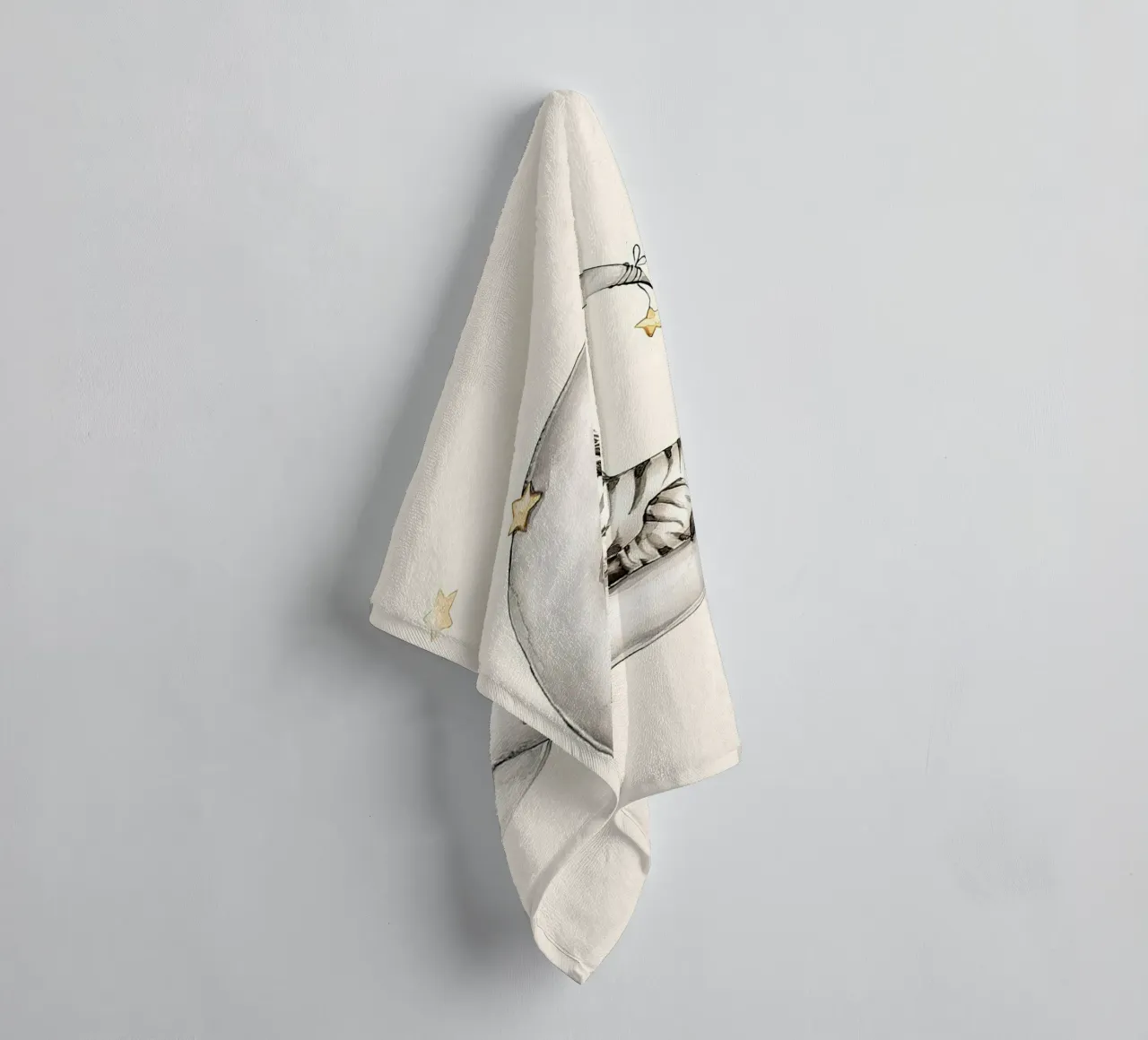 Zebra addormentata asciugamano da bagno da Emil Art Studio