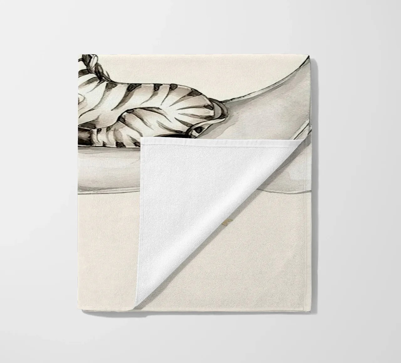 Zebra addormentata telo mare da Emil Art Studio