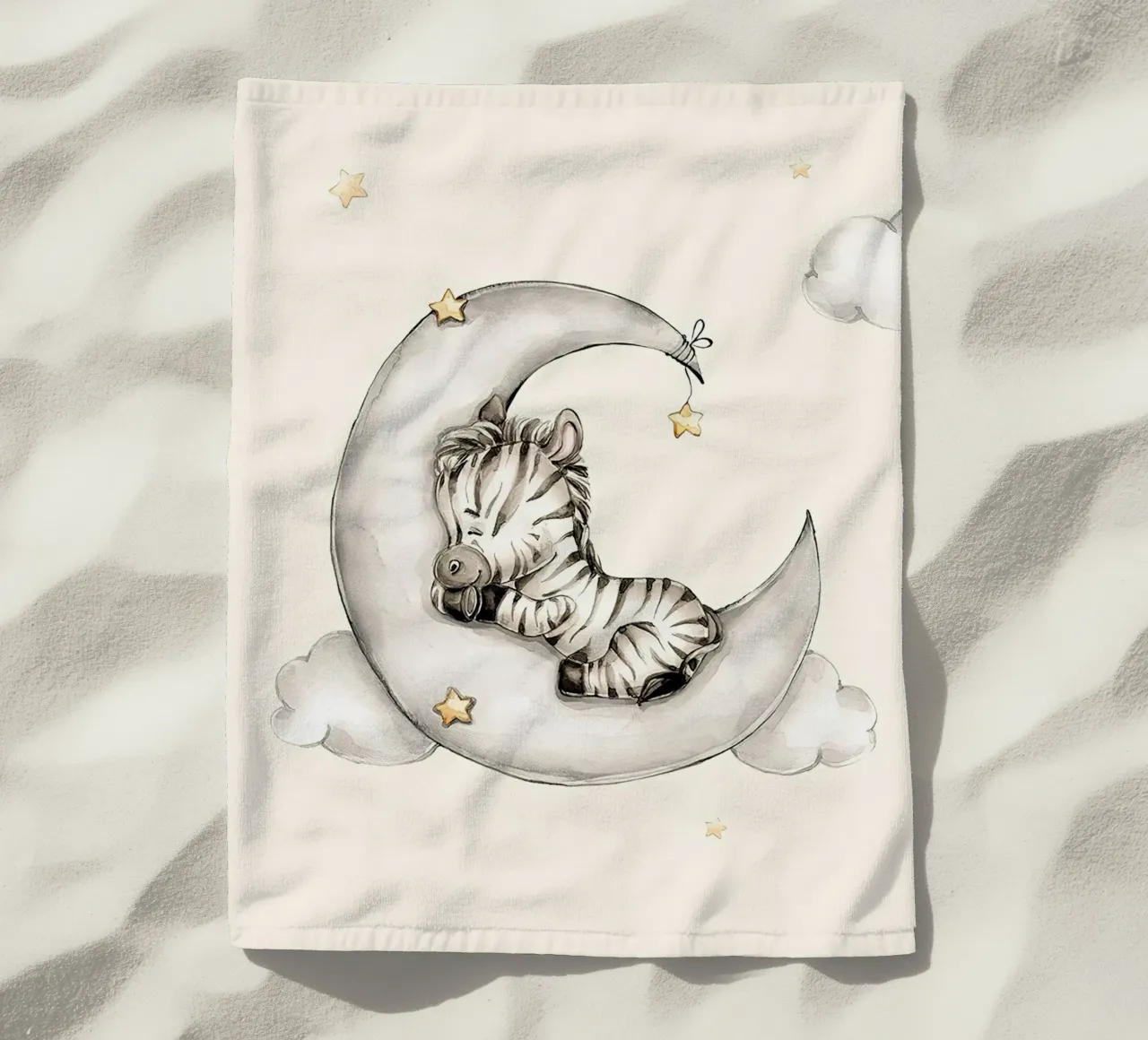 Zebra addormentata telo mare da Emil Art Studio