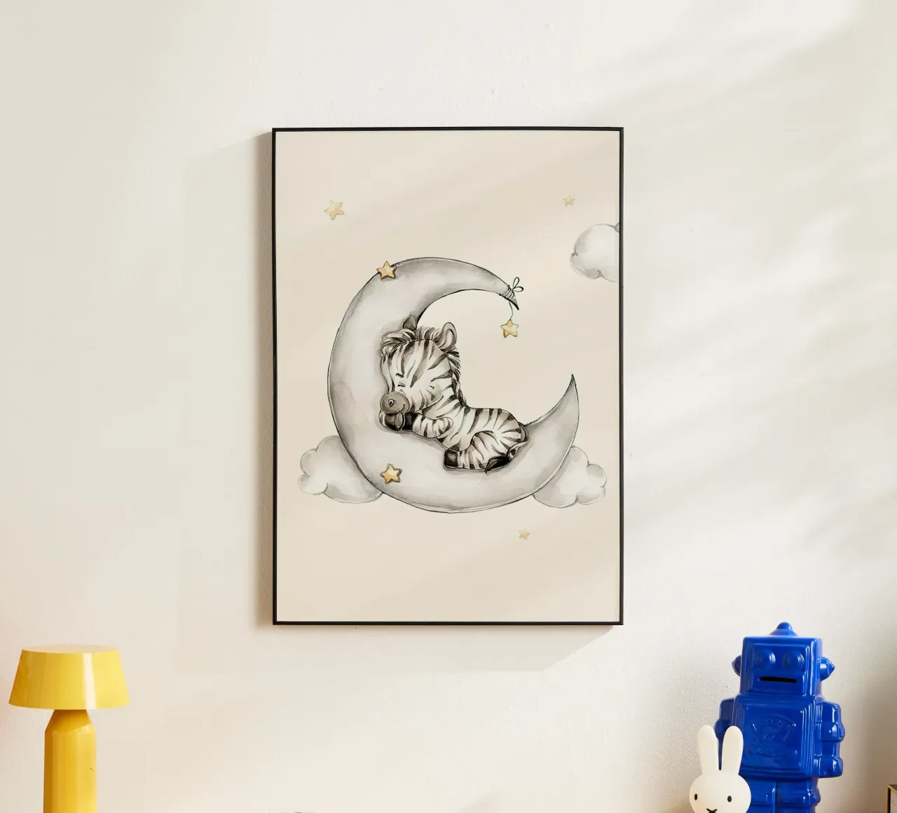 Zebra addormentata alluminio dibond da Emil Art Studio