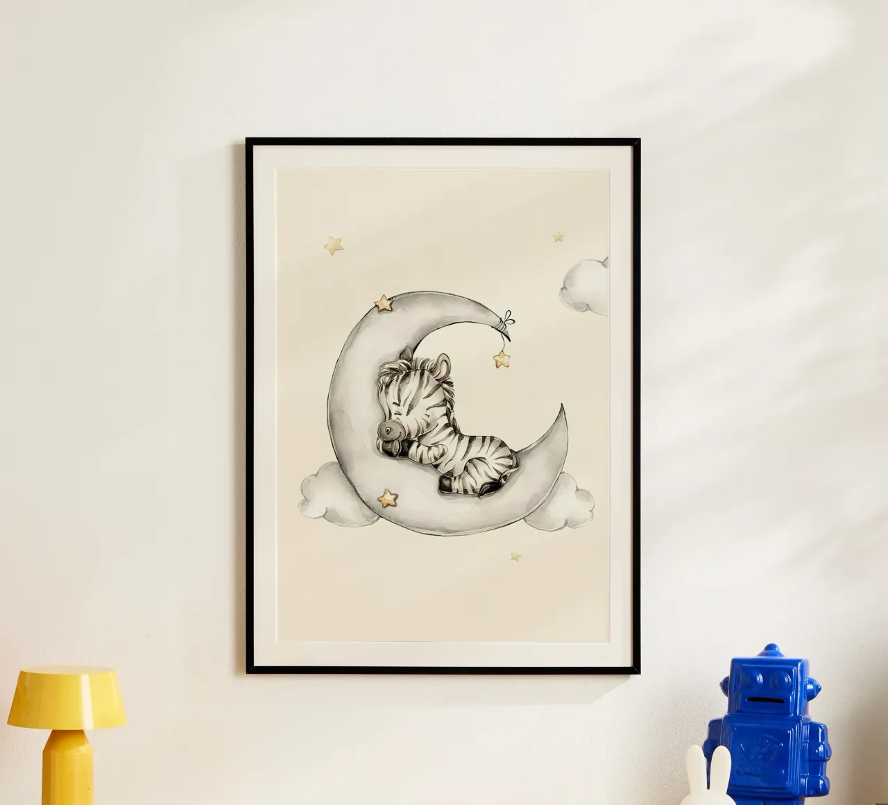 Zebra addormentata carta hahnemühle da Emil Art Studio