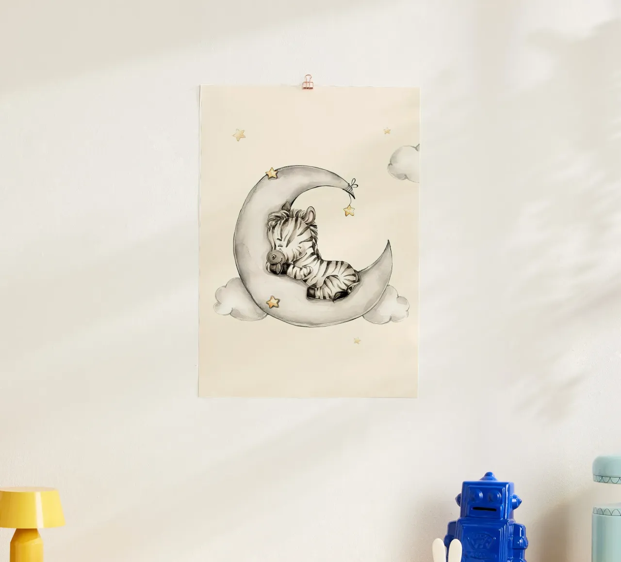 Zebra addormentata carta hahnemühle da Emil Art Studio