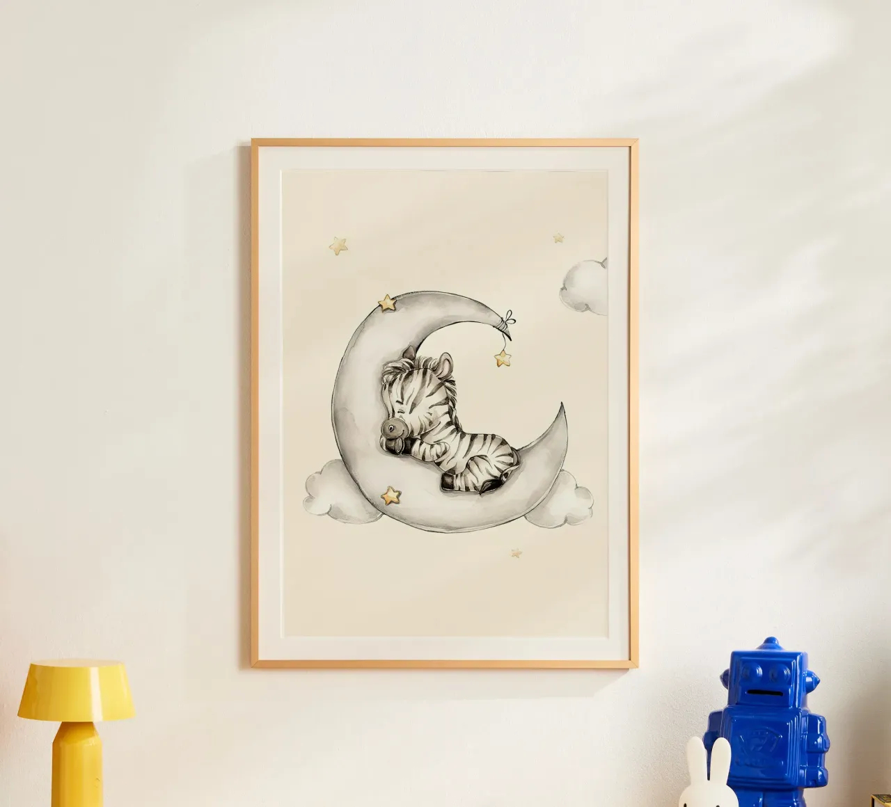 Zebra addormentata carta hahnemühle da Emil Art Studio