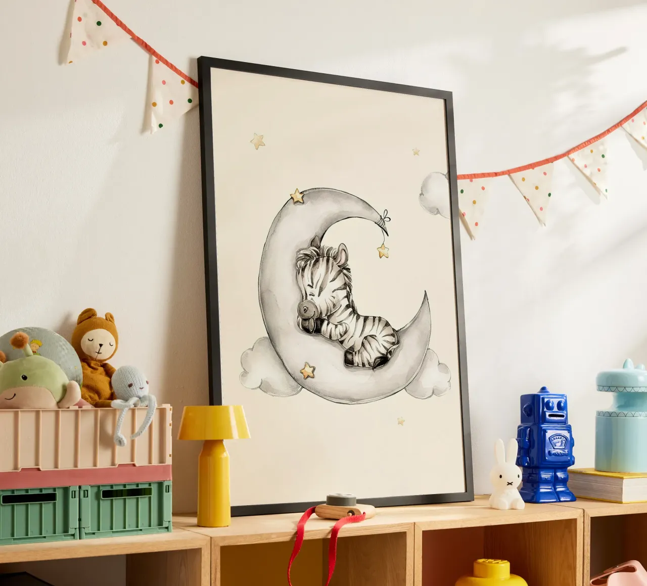 Zebra addormentata carta hahnemühle da Emil Art Studio