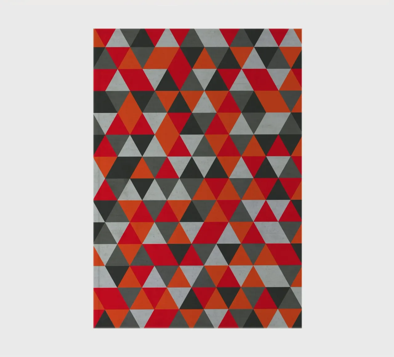 Red and Gray Geometric Triangle Pattern notebook by Petra Lang - Design