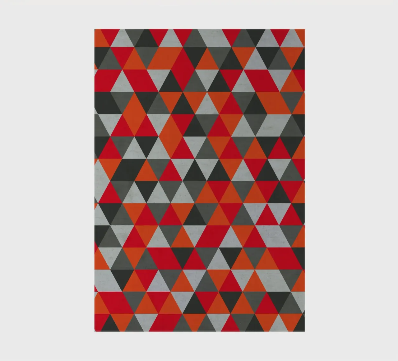 Red and Gray Geometric Triangle Pattern notebook by Petra Lang - Design