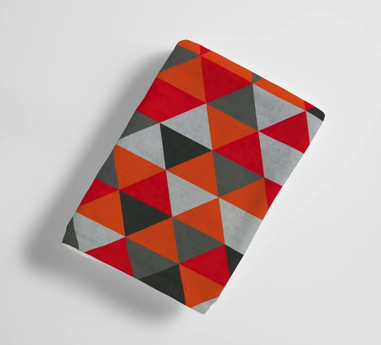 Red and Gray Geometric Triangle Pattern towel by Petra Lang - Design