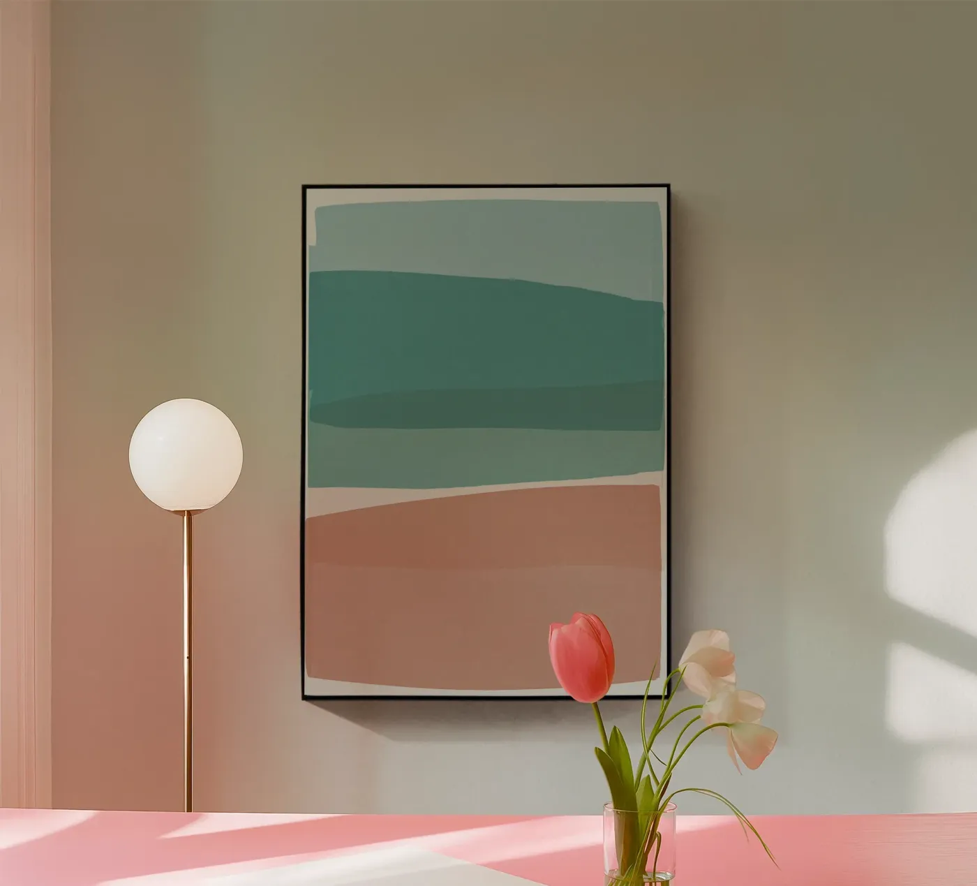 Modern Turquoise and Pink plexiglass da Orara Studio