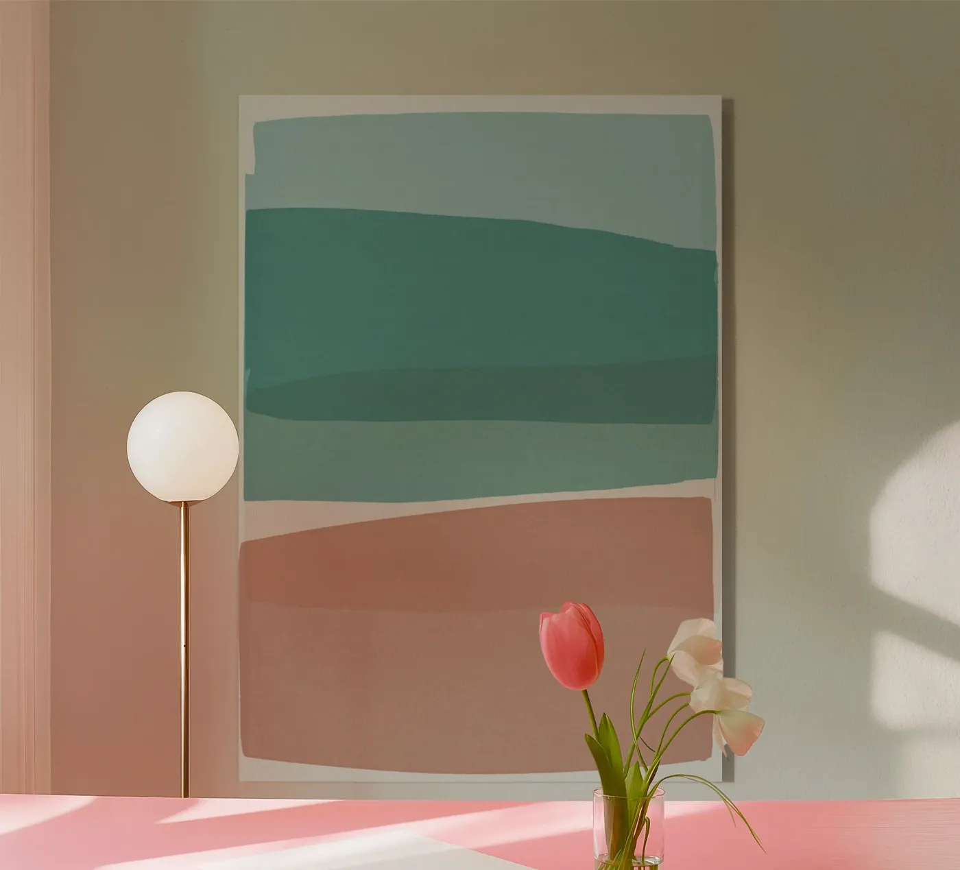 Modern Turquoise and Pink plexiglass da Orara Studio