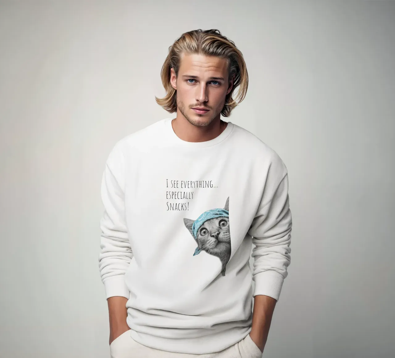 Cool Cat - L'Osservatore felpa da Melanie Viola