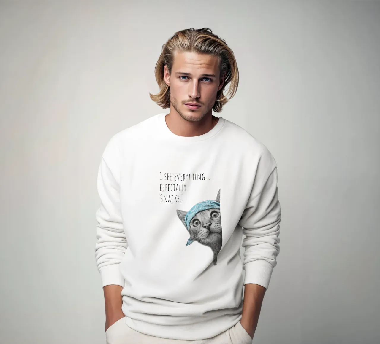 Cool Cat - L'Osservatore felpa da Melanie Viola