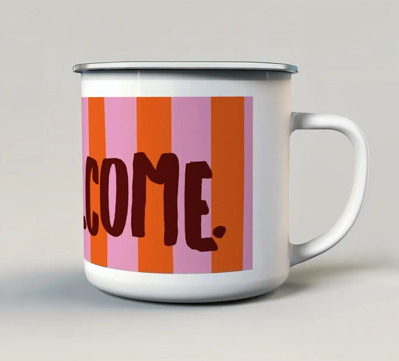 benvenuto | colore 1 tazza in smalto da modeern