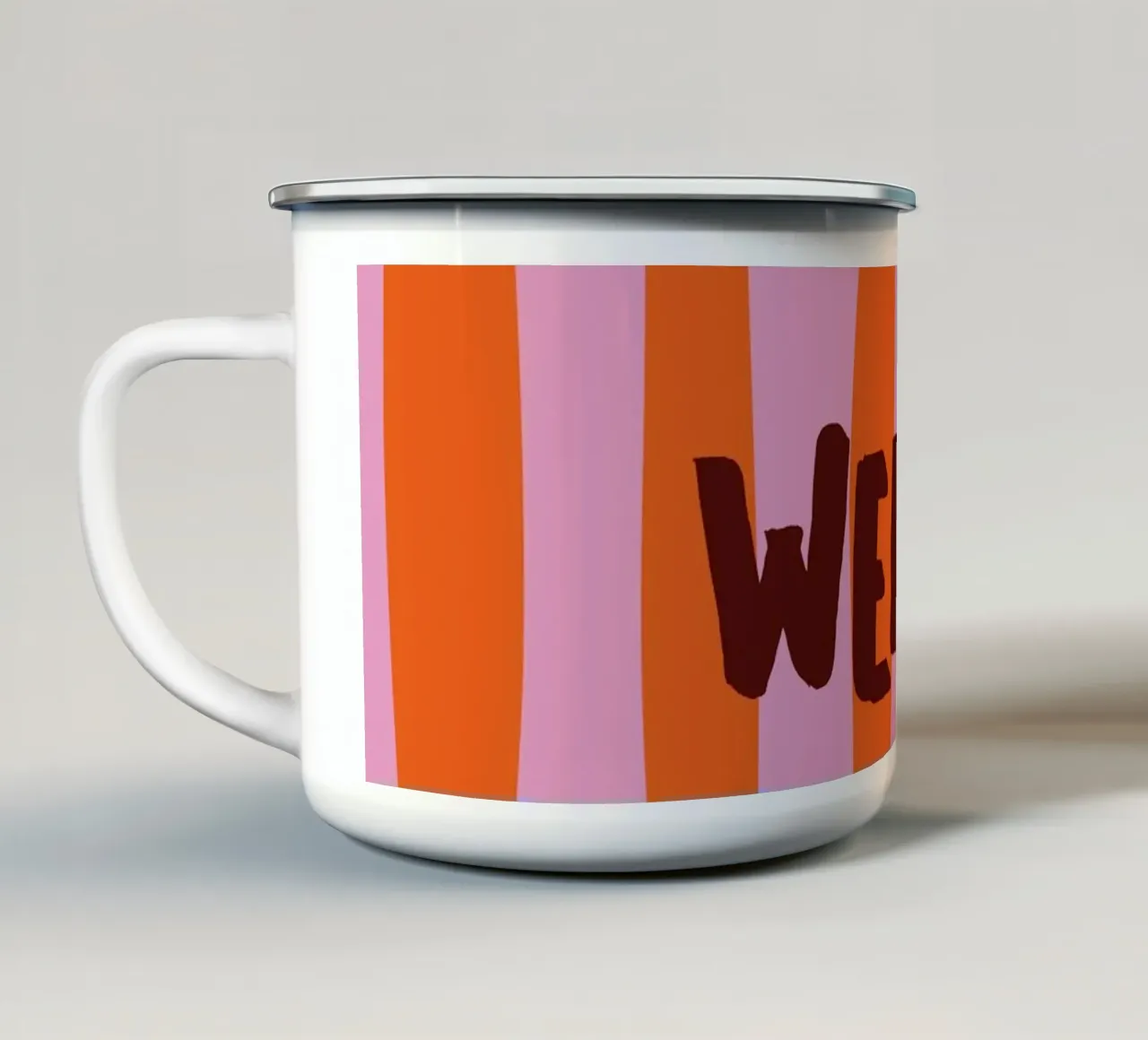 benvenuto | colore 1 tazza in smalto da modeern