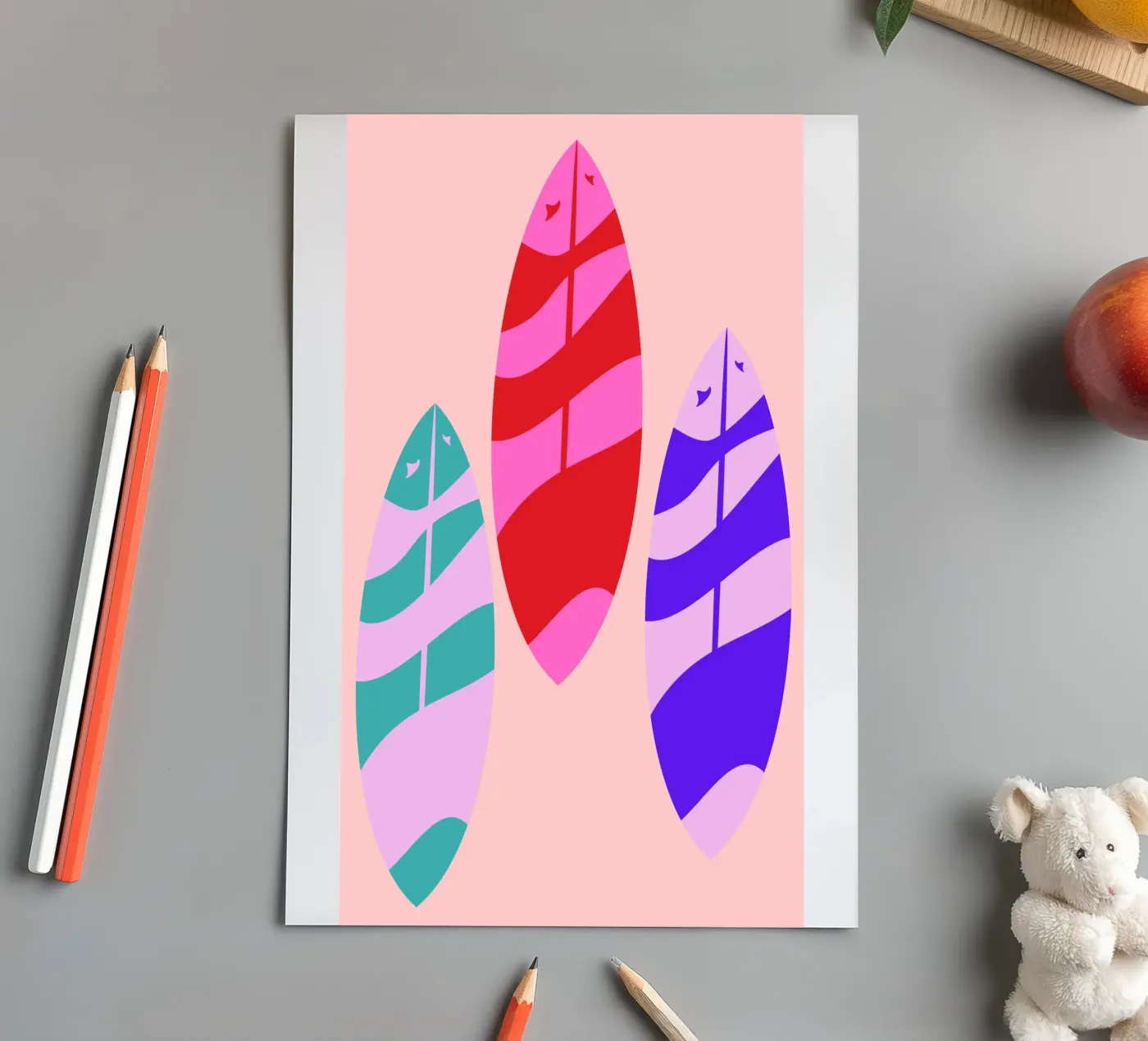 SURF sticker sheet by Tabea Jule