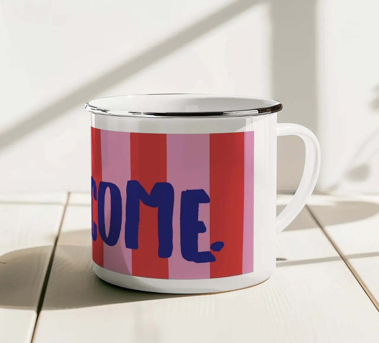 benvenuto | colore 3 tazza in smalto da modeern