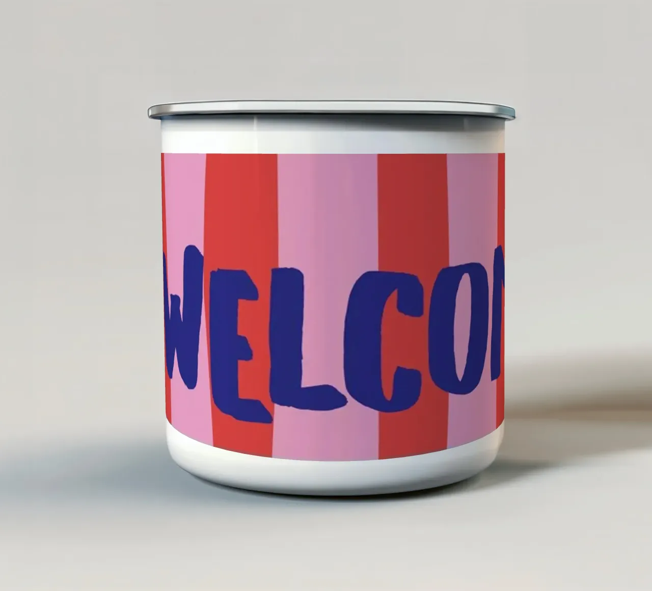 benvenuto | colore 3 tazza in smalto da modeern