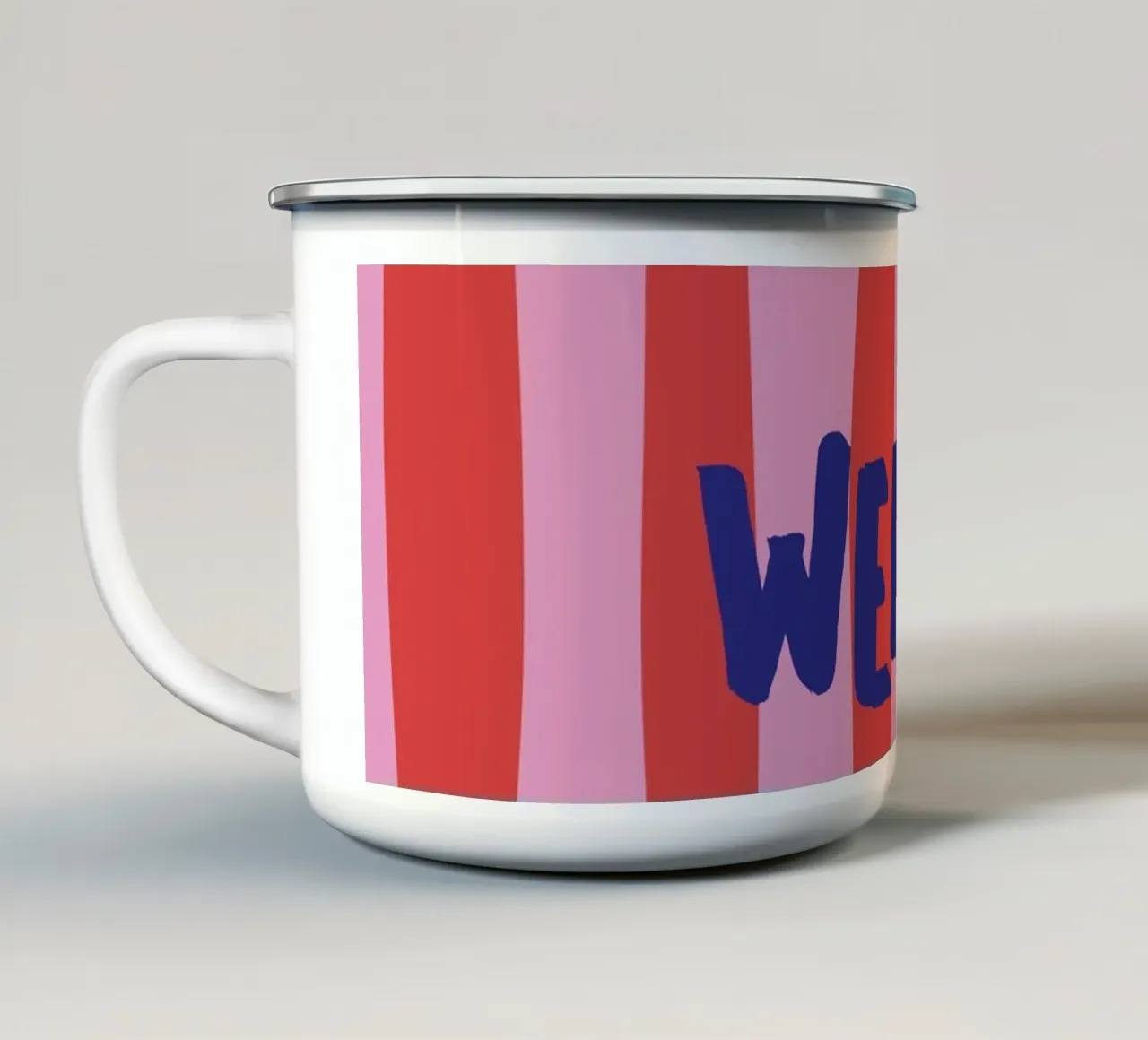 benvenuto | colore 3 tazza in smalto da modeern