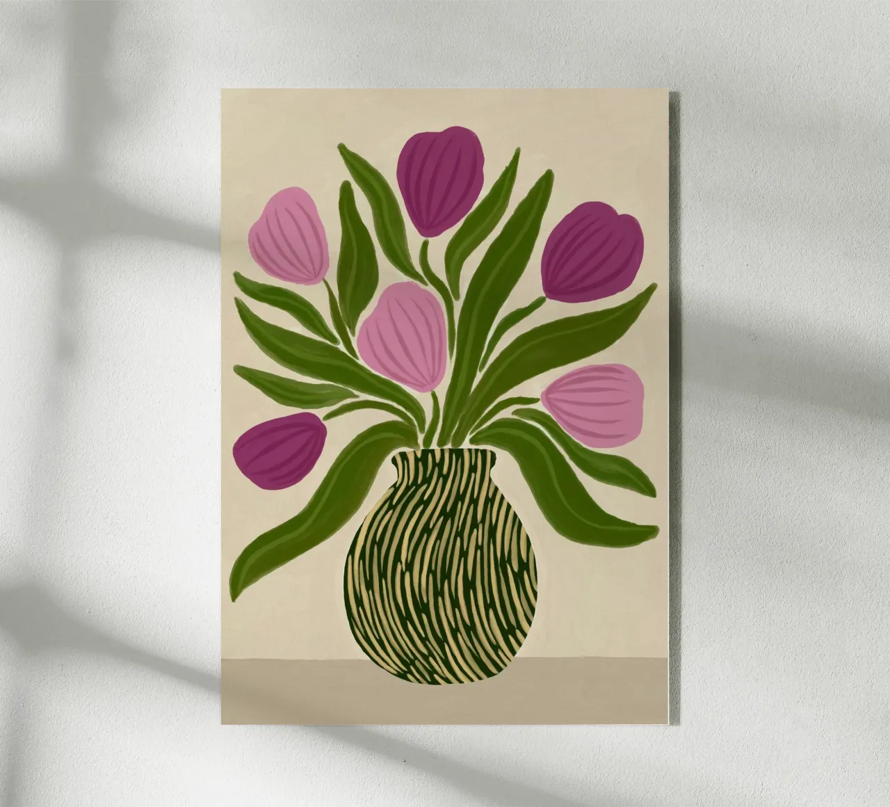 Tulips in Vase plexiglass da Tida vom Weg