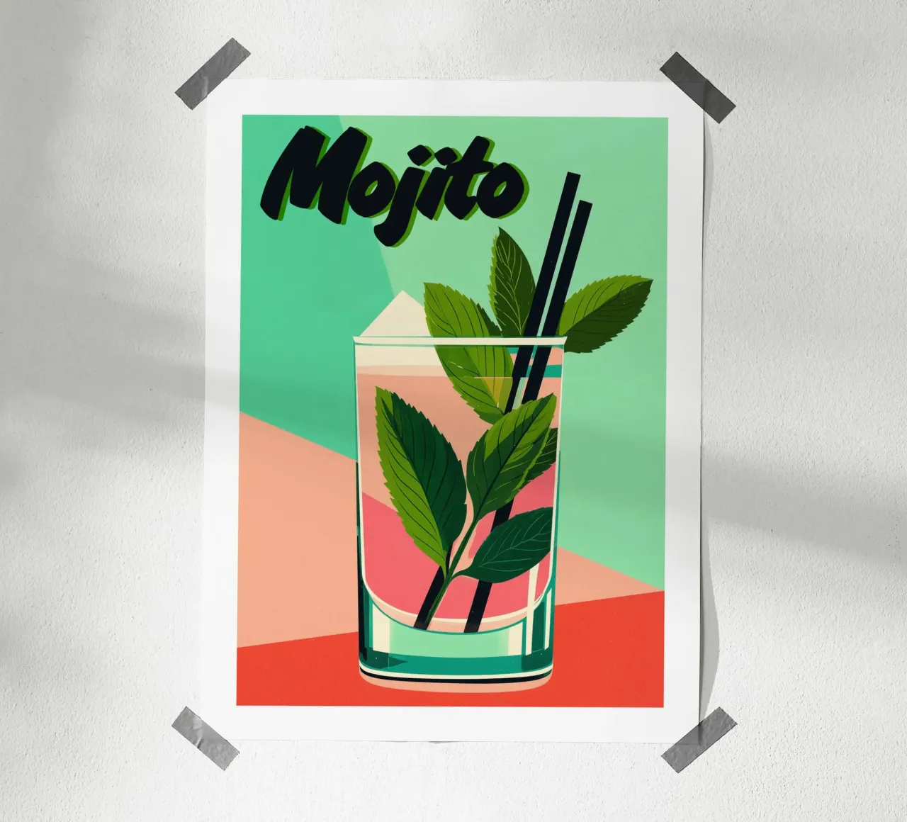 Mojito Pop grafico carta hahnemühle da Cocktail Party