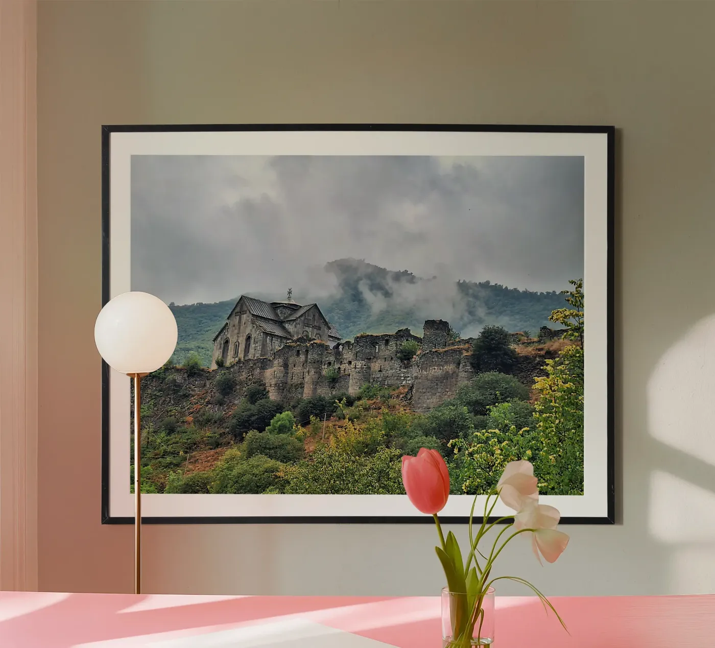 Mystical monastery poster by Paige Mills