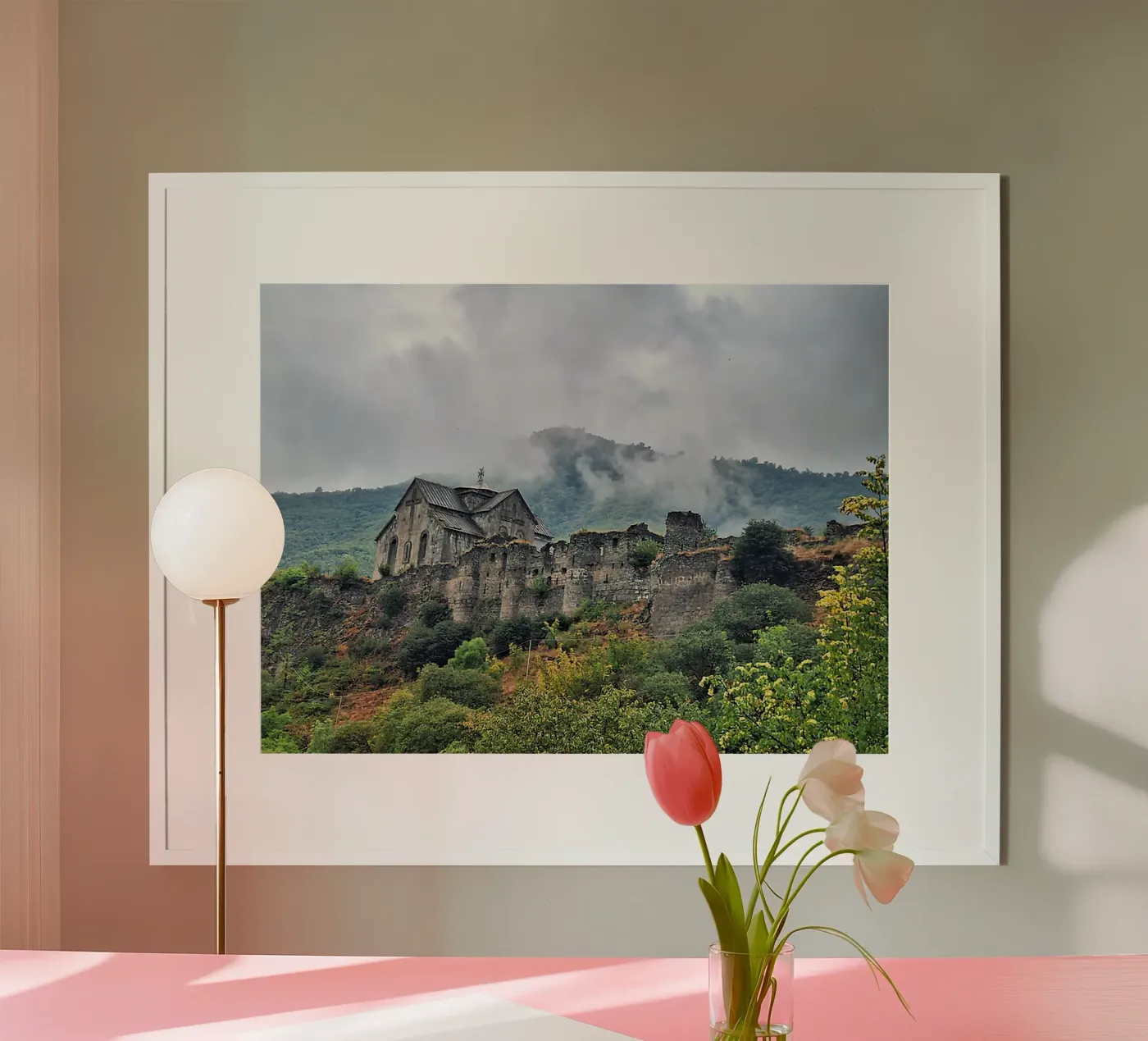 Mystical monastery poster by Paige Mills