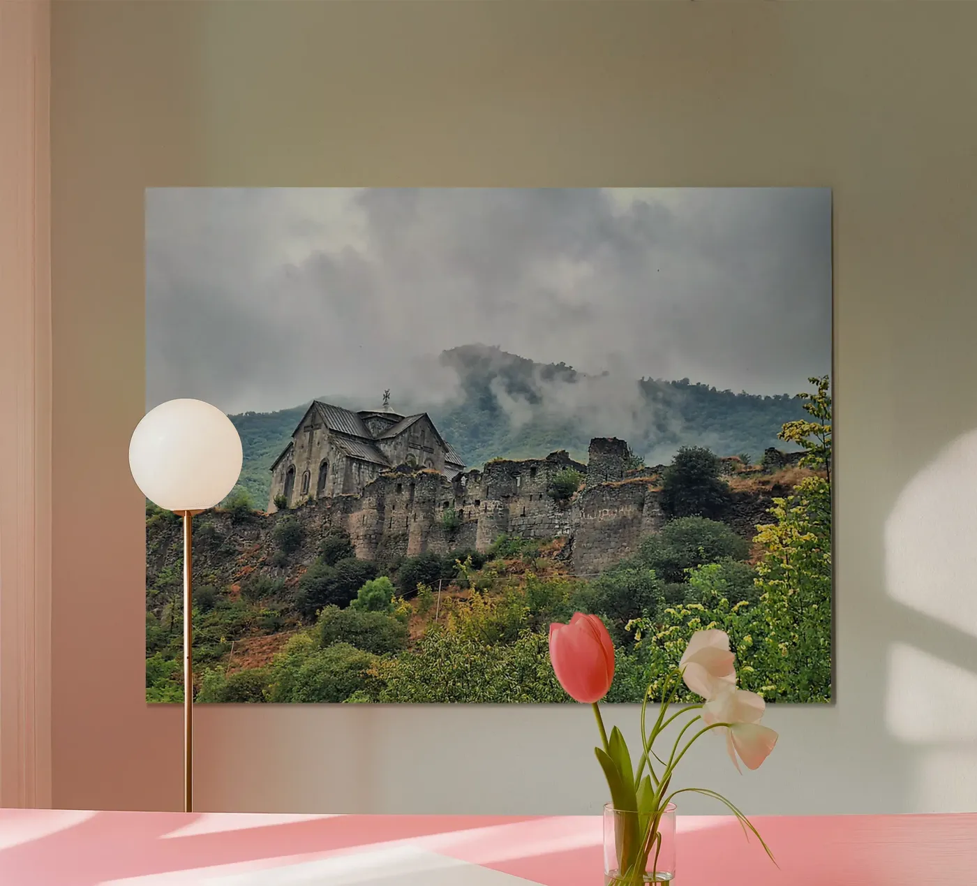 Mystical monastery poster by Paige Mills