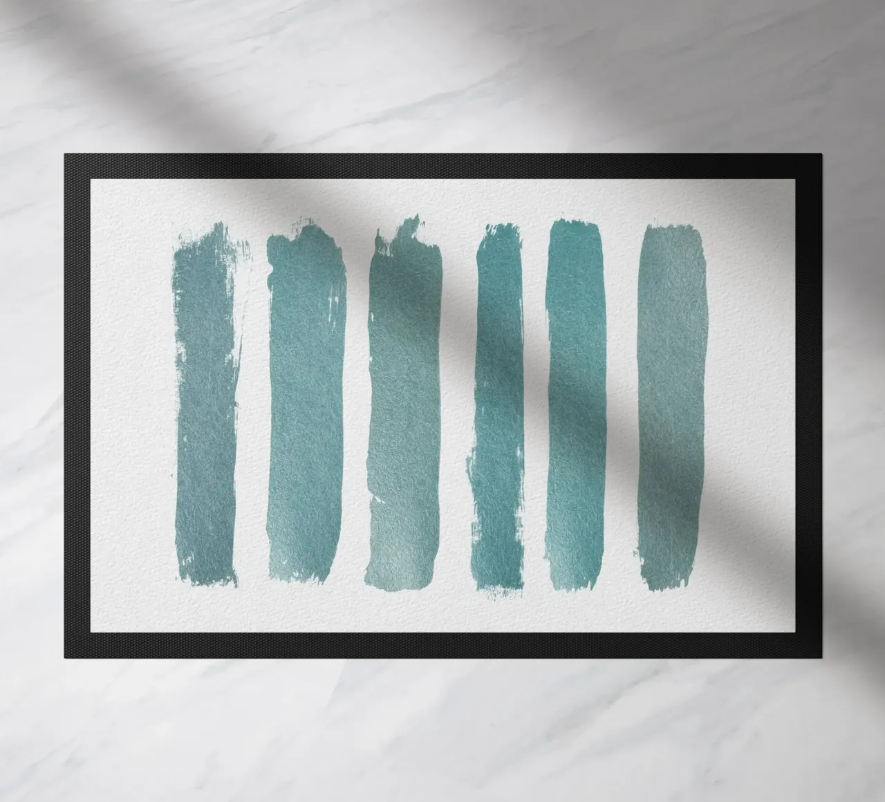 Turquoise Shadow doormat by Orara Studio
