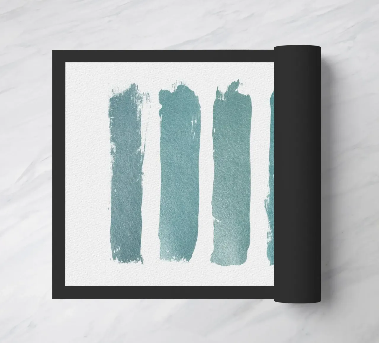Turquoise Shadow doormat by Orara Studio